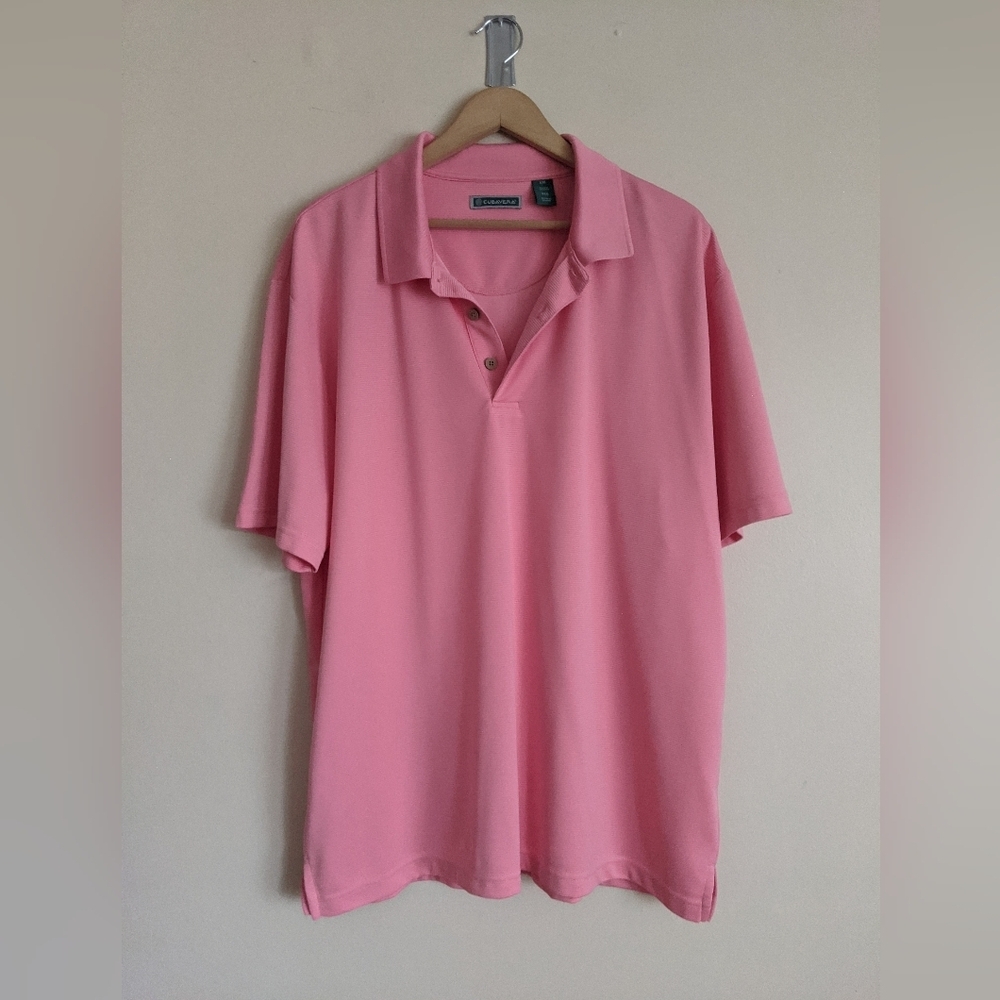 Cubavera Pink Short Sleeve Polo Shirt – Size XXL, Excellent Condition